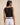 Linen Blend Black Top - FREYJA INDIA -
