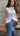 Linen Boat Neck White Long Waistcoat - FREYJA INDIA -