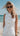 Linen Boat Neck White Long Waistcoat - FREYJA INDIA -
