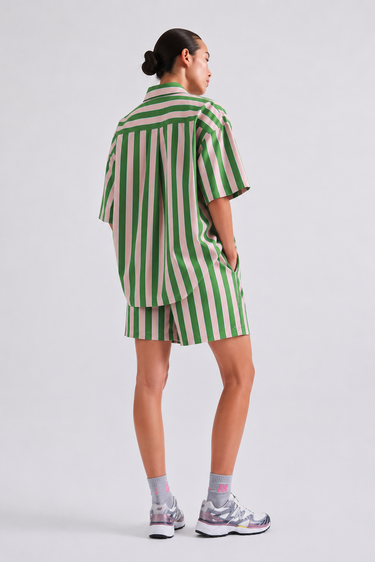 Cotton Striped Shorts