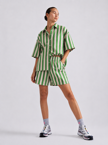 Cotton Striped Oversized Shirt