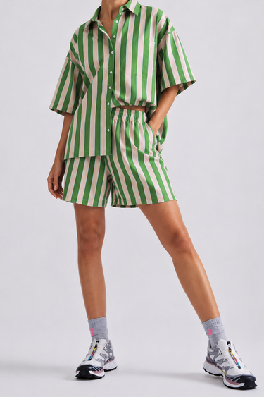 Cotton Striped Shorts