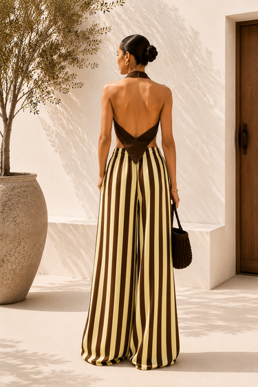 Cotton Wide Leg Trouser