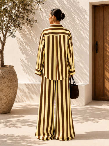 Cotton Striped Oversized Shirt