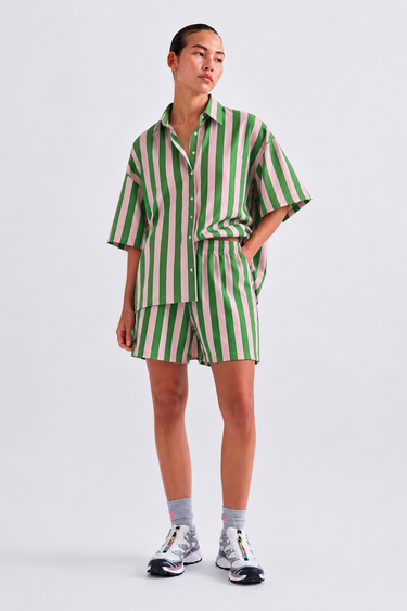 Cotton Striped Oversized Shirt