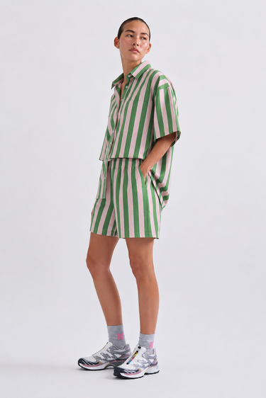 Cotton Striped Shorts