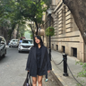 Black Double breasted Trench Coat Jacket with tie-belt - FREYJA INDIA