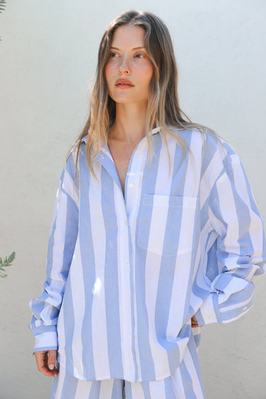 Cotton Striped Oversized Shirt