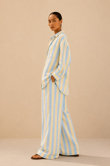 Cotton Striped Oversized Shirt