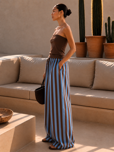 Cotton Wide Leg Trouser