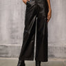 Black Faux Leather Trouser - FREYJA GLOBAL - 