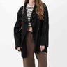 Black Oversized Trench Coat - FREYJA INDIA - 