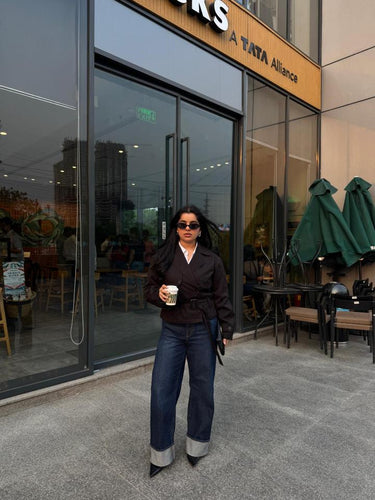 Black Premium Lightweight Trench Jacket with tie - belt - FREYJA GLOBAL - 