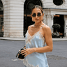Blue Cami Top with Lace - FREYJA GLOBAL - 