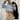 Blue Cotton Poplin Crop Shirt - FREYJA GLOBAL - 