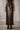 Brown Faux Leather Long Pencil Skirt - FREYJA GLOBAL - 