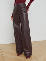 Brown Faux Leather Pant - FREYJA GLOBAL - 