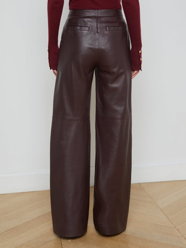 Brown Faux Leather Pant - FREYJA GLOBAL - 