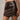 Brown Faux Leather skort with in - built shorts - FREYJA GLOBAL - 