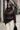 Brown Vegan Leather Trench Coat with Black Assymetric Lace Top - FREYJA GLOBAL-