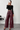 Burgundy Faux Leather Pant - FREYJA GLOBAL - 