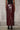 Burgundy Faux Leather Pencil long Straight Skirt - FREYJA GLOBAL - 