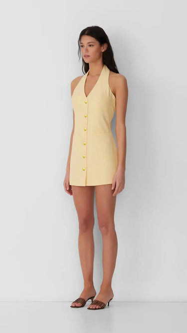 Butter Yellow Vest Dress - FREYJA INDIA - 