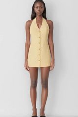 Butter Yellow Vest Dress - FREYJA INDIA - 