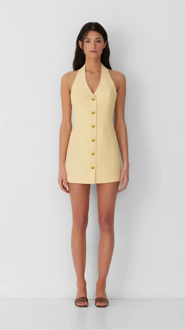 Butter Yellow Vest Dress - FREYJA INDIA - 