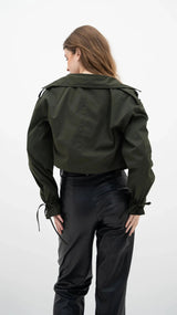 Cargo Jacket Olive Green - FREYJA INDIA - 