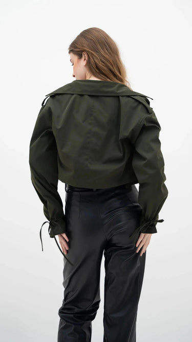 Cargo Jacket Olive Green - FREYJA INDIA - 