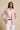Linen Baby Pink Blazer - FREYJA INDIA - 