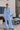 Linen Blend Baby Blue Oversized Shirt - FREYJA GLOBAL-