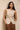 Linen Boat Neck Beige Long Waistcoat - FREYJA INDIA - 