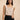 Linen Square Neck Beige Top - FREYJA INDIA - 