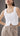 Linen Square Neck White Short Waistcoat - FREYJA INDIA - 