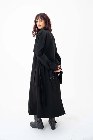 OG Long Trench Coat Black - FREYJA INDIA - 
