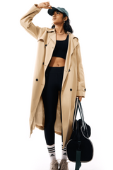 OG Premium Beige Trench Coat for Women with Belt - FREYJA INDIA - 