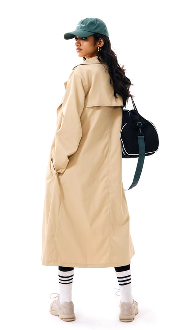 OG Premium Beige Trench Coat for Women with Belt - FREYJA INDIA - 