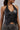 Premium Black Vegan leather Halter neck top - FREYJA GLOBAL - 