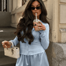 Premium Blue Lace Shorts - FREYJA GLOBAL - 