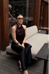 Premium Satin Black Pant - FREYJA GLOBAL - 