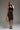 Premium Satin Brown Asymmetric Skirt with Black Lace - FREYJA GLOBAL - 