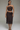 Premium Satin Brown Midi Skirt with Black Lace - FREYJA GLOBAL - 