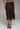 Premium Satin Brown Midi Skirt with Black Lace - FREYJA GLOBAL - 