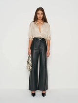 Premium Satin Champagne Oversized Shirt - FREYJA GLOBAL - 