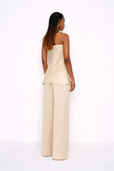 Premium Satin Champagne Tube Top - FREYJA GLOBAL - 