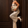 Premium Satin Champagne Tube Top - FREYJA GLOBAL - 