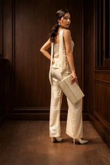 Premium Satin Champagne Tube Top Co - ord set - FREYJA GLOBAL - 
