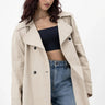 Premium Tan Oversized Trench Coat Jacket - FREYJA INDIA - 